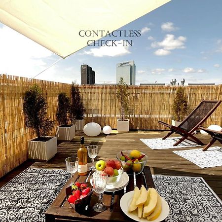 City Center Flat W Roof Top Terrace & Free Parking Oslo Exterior foto