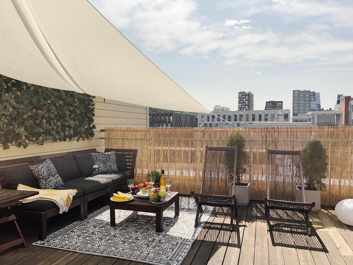 City Center Flat W Roof Top Terrace & Free Parking Oslo Exterior foto